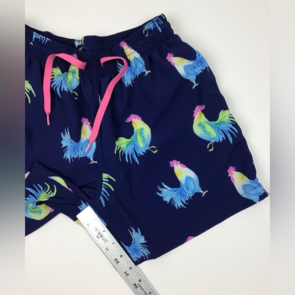 Chubbies Rooster pattern swim shorts men’s medium blue - Picture 5 of 5